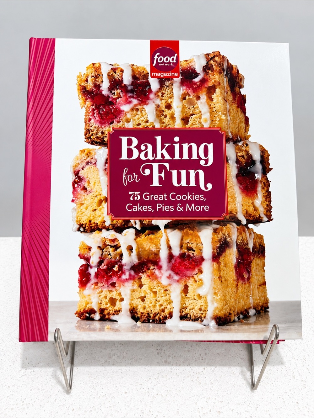 Food Network Baking for Fun Cookbook - Hot Pink & White Cover